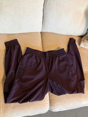 Banana Republic Deep Plum Elastic Waist Joggers
